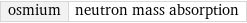 osmium | neutron mass absorption