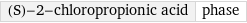 (S)-2-chloropropionic acid | phase