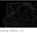  (using radius=2)