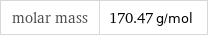 molar mass | 170.47 g/mol