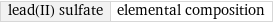 lead(II) sulfate | elemental composition