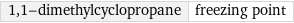 1, 1-dimethylcyclopropane | freezing point