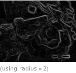  (using radius=2)