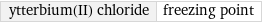 ytterbium(II) chloride | freezing point