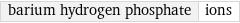 barium hydrogen phosphate | ions