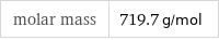 molar mass | 719.7 g/mol