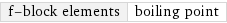 f-block elements | boiling point