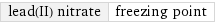 lead(II) nitrate | freezing point