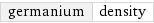 germanium | density