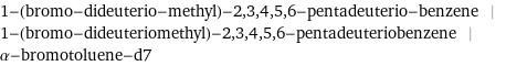 1-(bromo-dideuterio-methyl)-2, 3, 4, 5, 6-pentadeuterio-benzene | 1-(bromo-dideuteriomethyl)-2, 3, 4, 5, 6-pentadeuteriobenzene | α-bromotoluene-d7