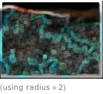  (using radius=2)