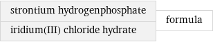strontium hydrogenphosphate iridium(III) chloride hydrate | formula