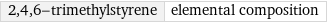 2, 4, 6-trimethylstyrene | elemental composition