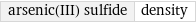 arsenic(III) sulfide | density