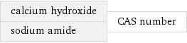 calcium hydroxide sodium amide | CAS number