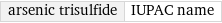 arsenic trisulfide | IUPAC name