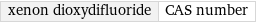 xenon dioxydifluoride | CAS number