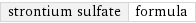 strontium sulfate | formula