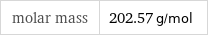 molar mass | 202.57 g/mol