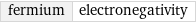 fermium | electronegativity