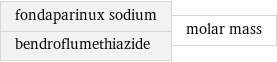 fondaparinux sodium bendroflumethiazide | molar mass