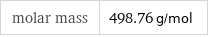 molar mass | 498.76 g/mol