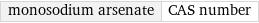 monosodium arsenate | CAS number