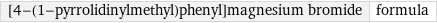 [4-(1-pyrrolidinylmethyl)phenyl]magnesium bromide | formula