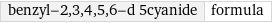 benzyl-2, 3, 4, 5, 6-d 5cyanide | formula