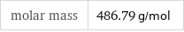 molar mass | 486.79 g/mol