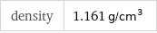 density | 1.161 g/cm^3