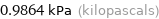 0.9864 kPa (kilopascals)