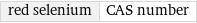 red selenium | CAS number