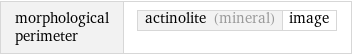 morphological perimeter | actinolite (mineral) | image