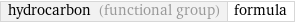 hydrocarbon (functional group) | formula