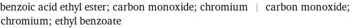 benzoic acid ethyl ester; carbon monoxide; chromium | carbon monoxide; chromium; ethyl benzoate