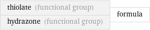 thiolate (functional group) hydrazone (functional group) | formula