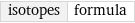 isotopes | formula