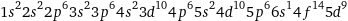 1s^22s^22p^63s^23p^64s^23d^104p^65s^24d^105p^66s^14f^145d^9