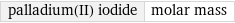 palladium(II) iodide | molar mass