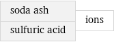 soda ash sulfuric acid | ions