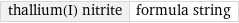 thallium(I) nitrite | formula string