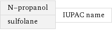 N-propanol sulfolane | IUPAC name