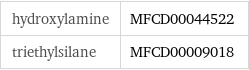 hydroxylamine | MFCD00044522 triethylsilane | MFCD00009018