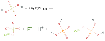  + Ca5F(PO4)3 ⟶ + + 