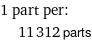 1 part per:  | 11312 parts