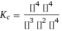 K_c = ([CO2]^4 [K2CrO4]^4)/([O2]^3 [Cr2O3]^2 [K2CO3]^4)