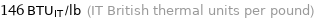 146 BTU_IT/lb (IT British thermal units per pound)