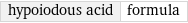 hypoiodous acid | formula