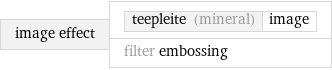 image effect | teepleite (mineral) | image filter embossing